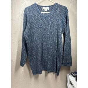 Vittadini Woman Acrylic Blue Purple V Neck Boucle‎ Pullover Sweater Size 1